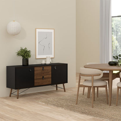 Ry Sideboard 2 Doors 2 Drawers in Black Walnut