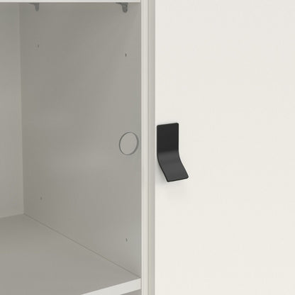 Ry China Cabinet with Glass Door and Drawer in Matt White