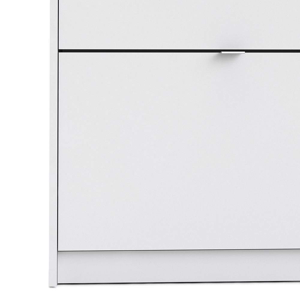 Shoes Cabinet with 2 Flip Down Doors in White