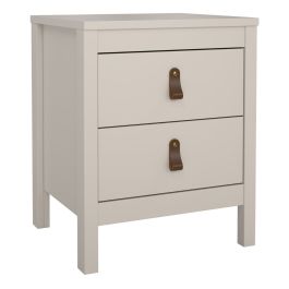 Barcelona Bedside Table 2 Drawers in Cashmere