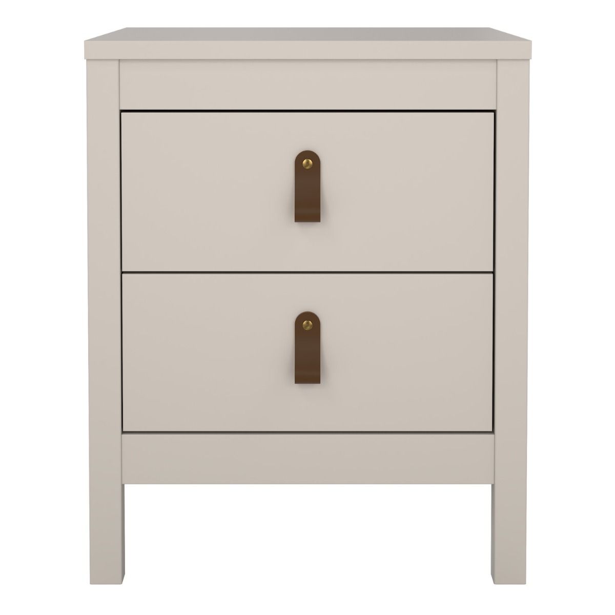 Barcelona Bedside Table 2 Drawers in Cashmere