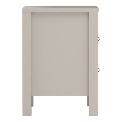 Barcelona Bedside Table 2 Drawers in Cashmere