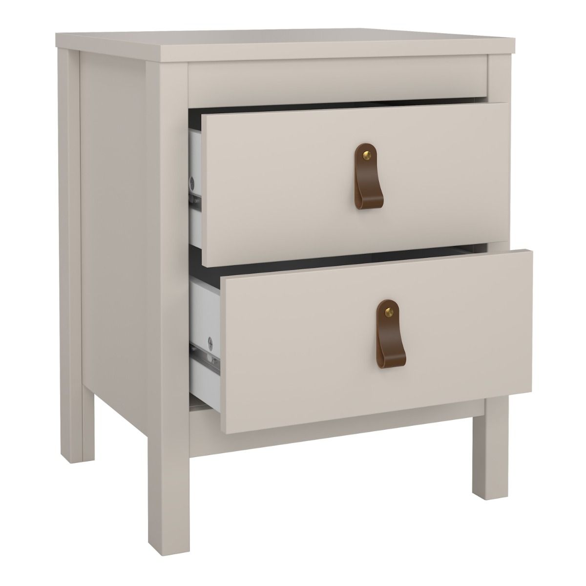 Barcelona Bedside Table 2 Drawers in Cashmere
