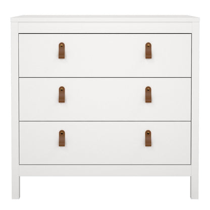 Barcelona Chest 3 Drawers in White