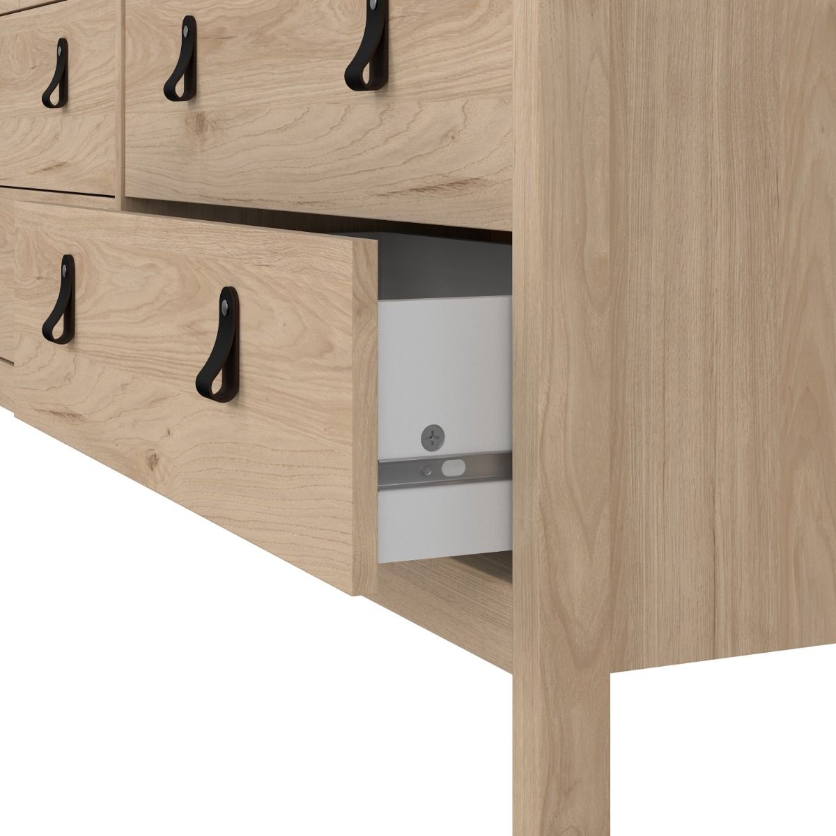 Barcelona Double Dresser 4+4 Drawers in Jackson Hickory Oak