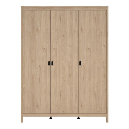 Barcelona Wardrobe with 3 Doors in Jackson Hickory Oak