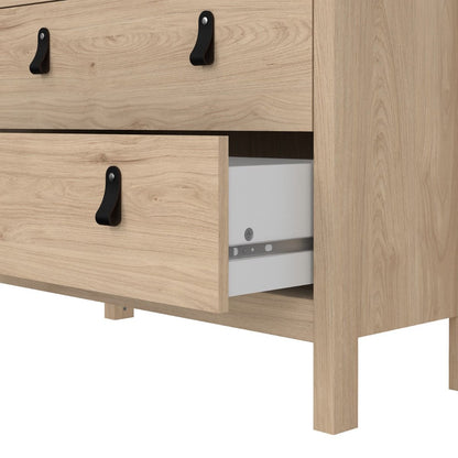 Barcelona China Cabinet 2 Glass Doors with 3 Drawers in Oak