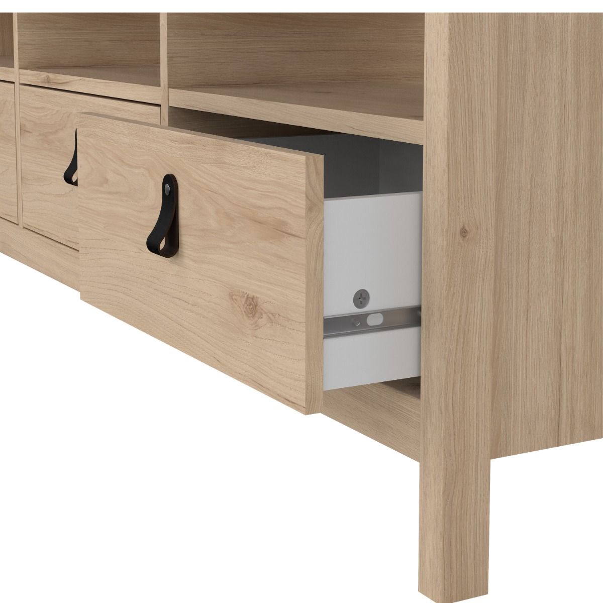 Barcelona TV Unit 3 Drawers in Jackson Hickory Oak