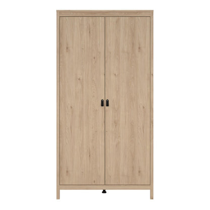 Barcelona Wardrobe with 2 Doors in Jackson Hickory Oak