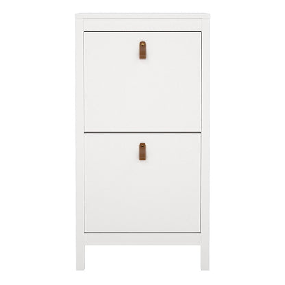 Barcelona Shoe Cabinet 2 Flip Down Doors in White