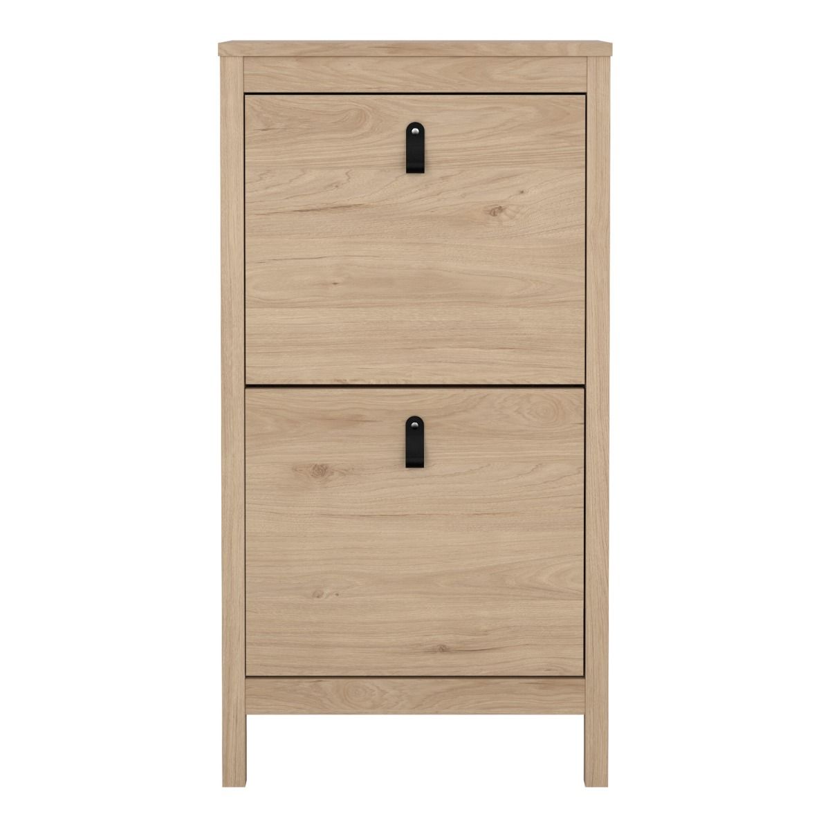Barcelona Shoe Cabinet 2 Flip Down Doors in Jackson Hickory Oak