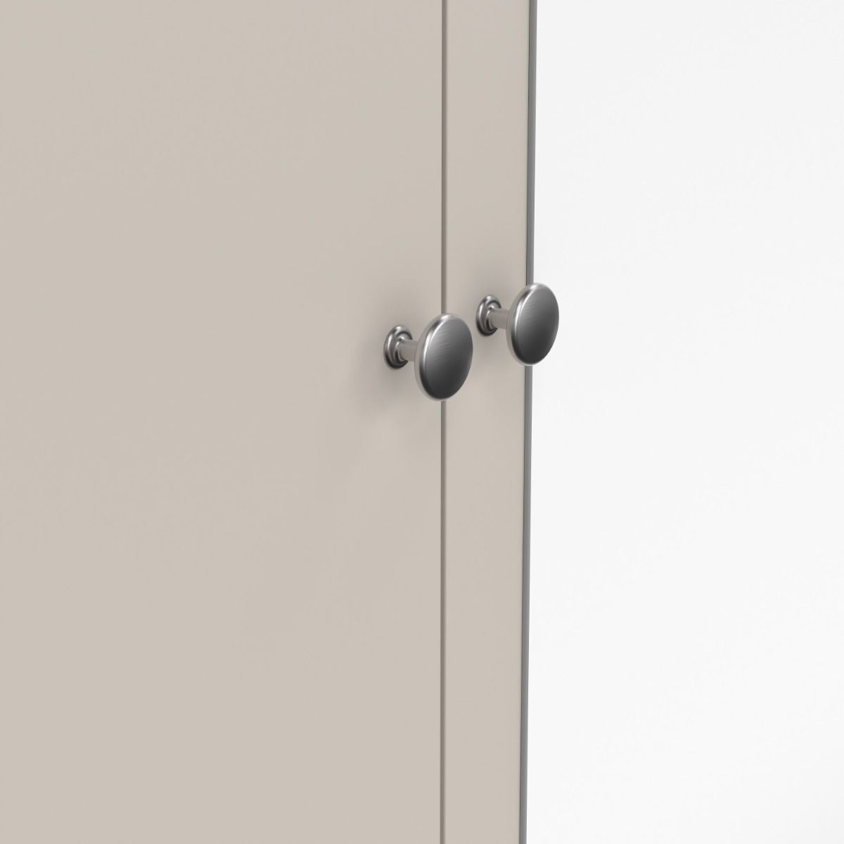 Madrid Wardrobe with 2 Doors + 1 Mirror Door + 2 Drawers in Cashmere