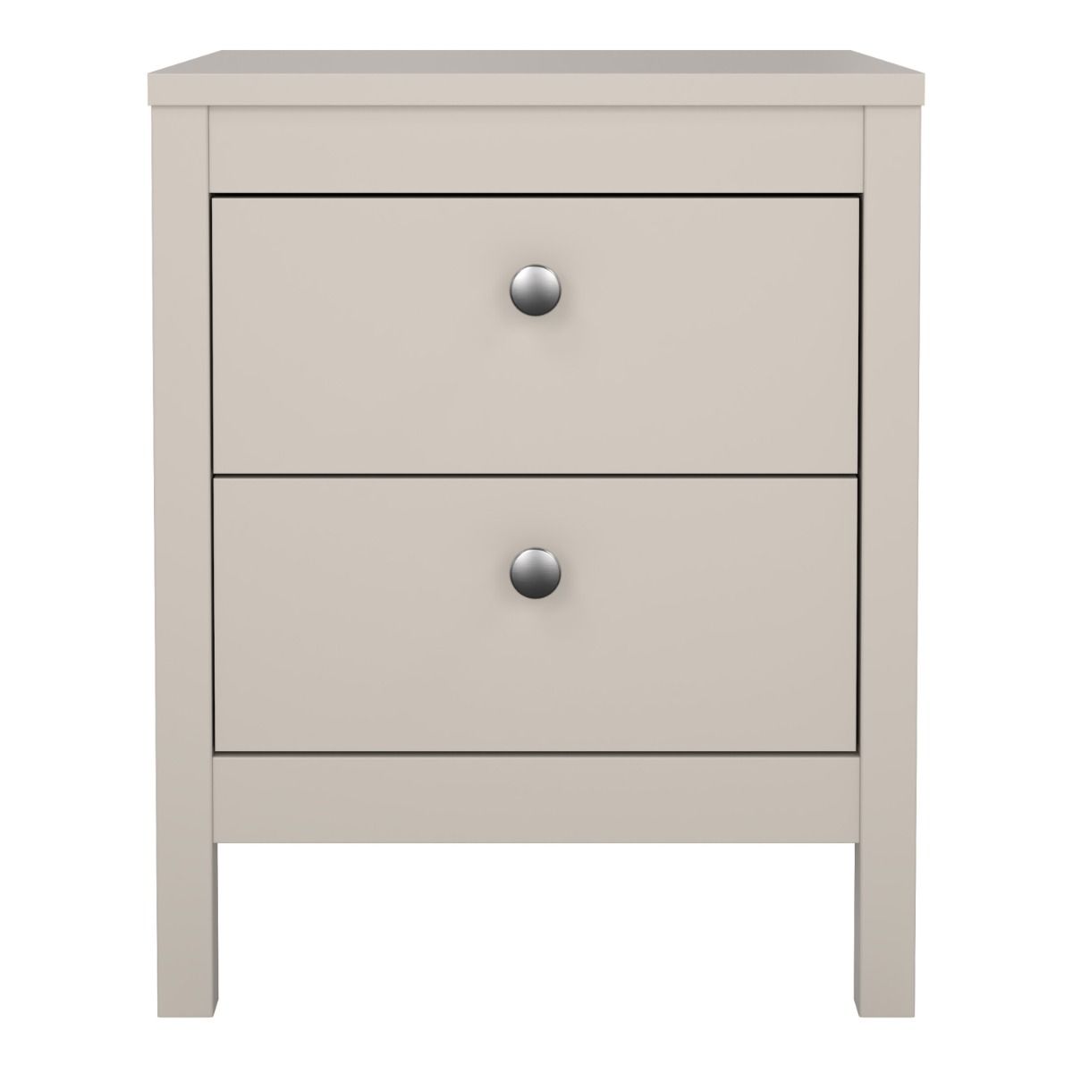 Madrid Bedside Table 2 Drawers in Cashmere