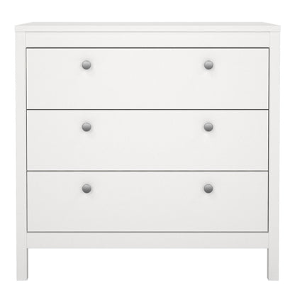Madrid Chest 3 Drawers in White