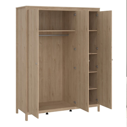 Madrid Wardrobe 3 Doors in Jackson Hickory Oak