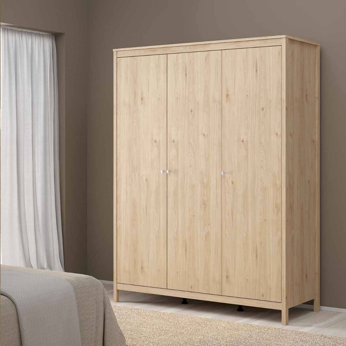 Madrid Wardrobe 3 Doors in Jackson Hickory Oak
