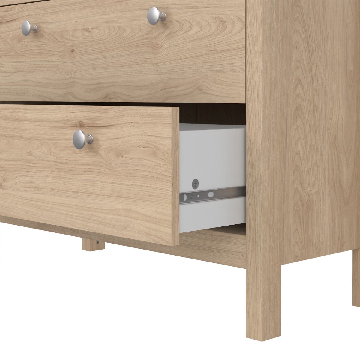 Madrid China Cabinet 2 Glass Doors with 3 Drawers in Jackson Hickory Oak