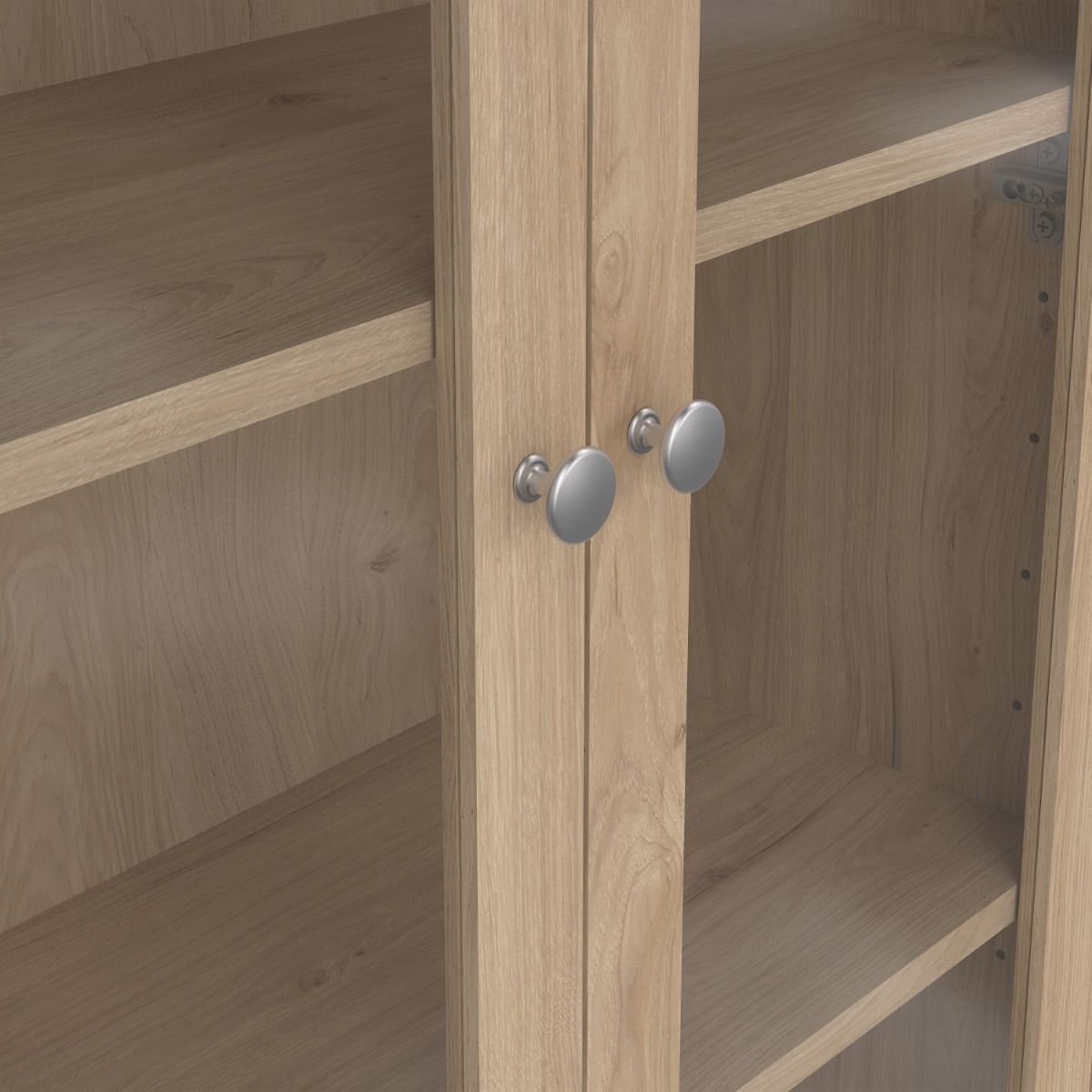 Madrid China Cabinet 2 Glass Doors with 3 Drawers in Jackson Hickory Oak