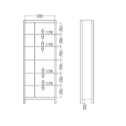 Madrid Bookcase in Matt Black