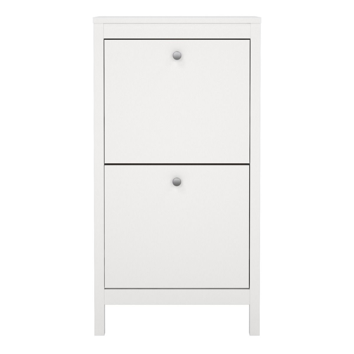 Madrid Shoe Cabinet 2 Flip Down Doors White