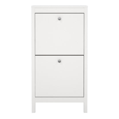 Madrid Shoe Cabinet 2 Flip Down Doors White