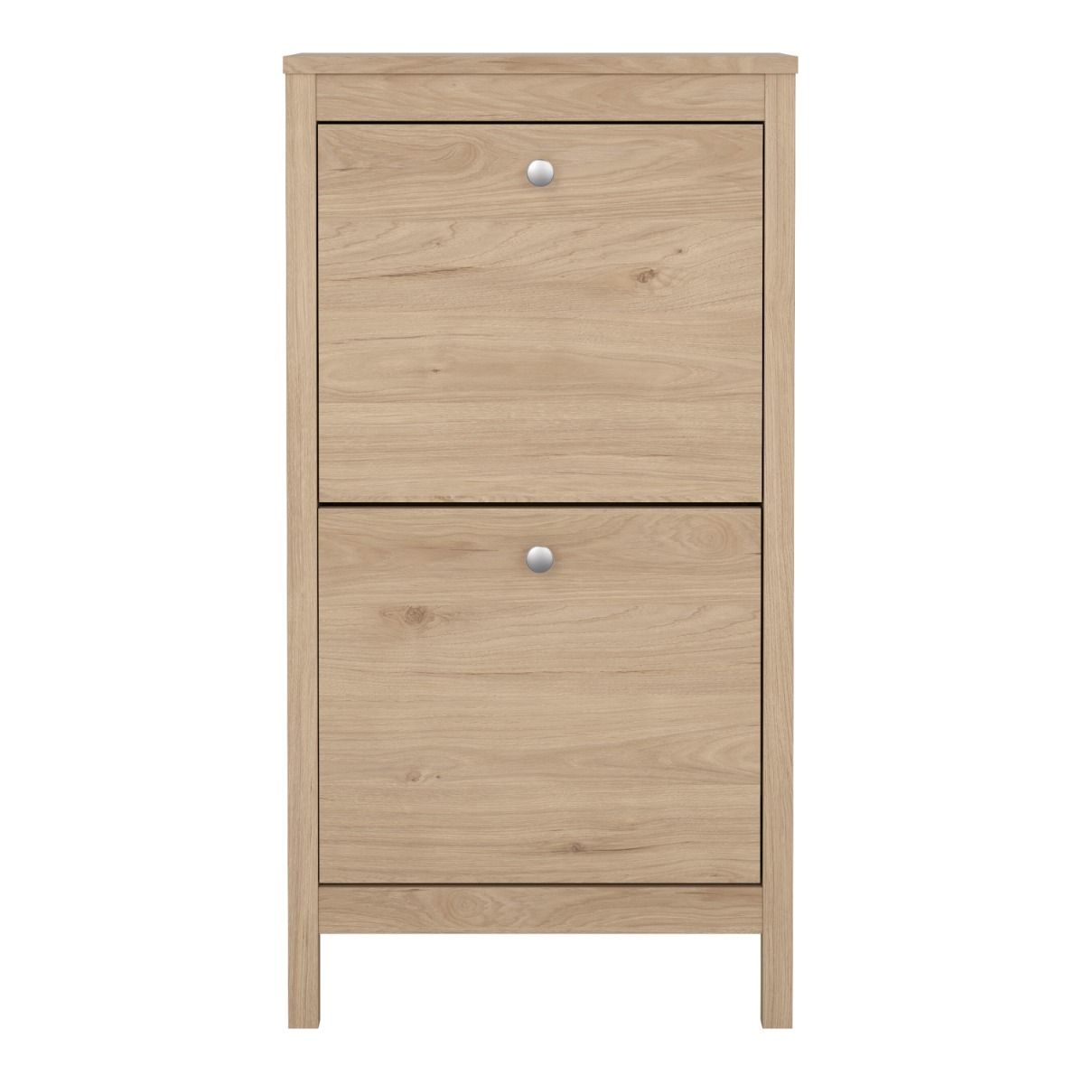 Madrid Shoe Cabinet 2 Flip Down Doors in Jackson Hickory Oak