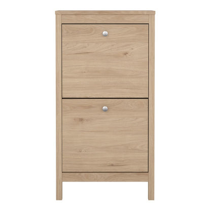 Madrid Shoe Cabinet 2 Flip Down Doors in Jackson Hickory Oak