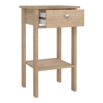 Madrid Bedside Table with 1 Drawer in Jackson Hickory Oak