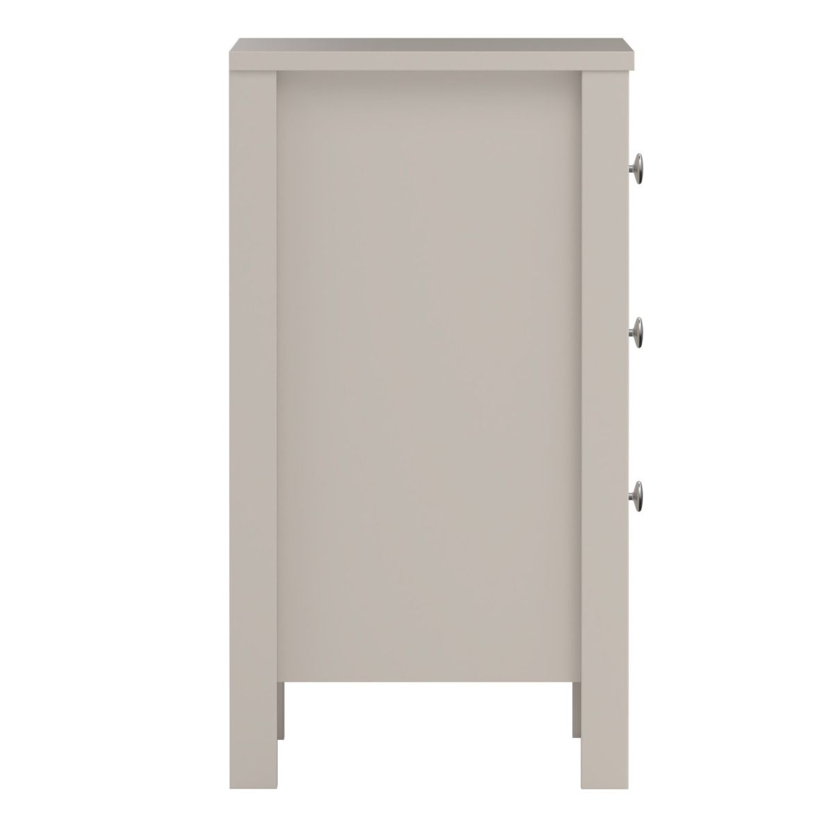 Madrid Bedside Table 3 Drawers in Cashmere