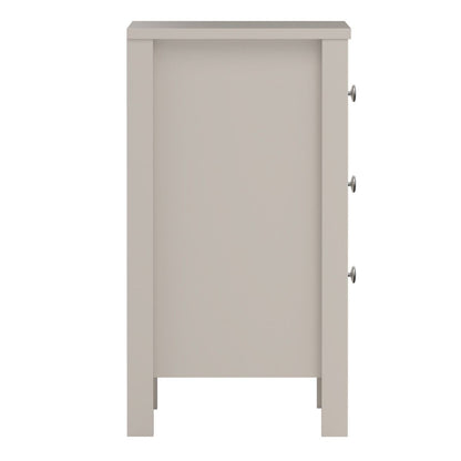 Madrid Bedside Table 3 Drawers in Cashmere