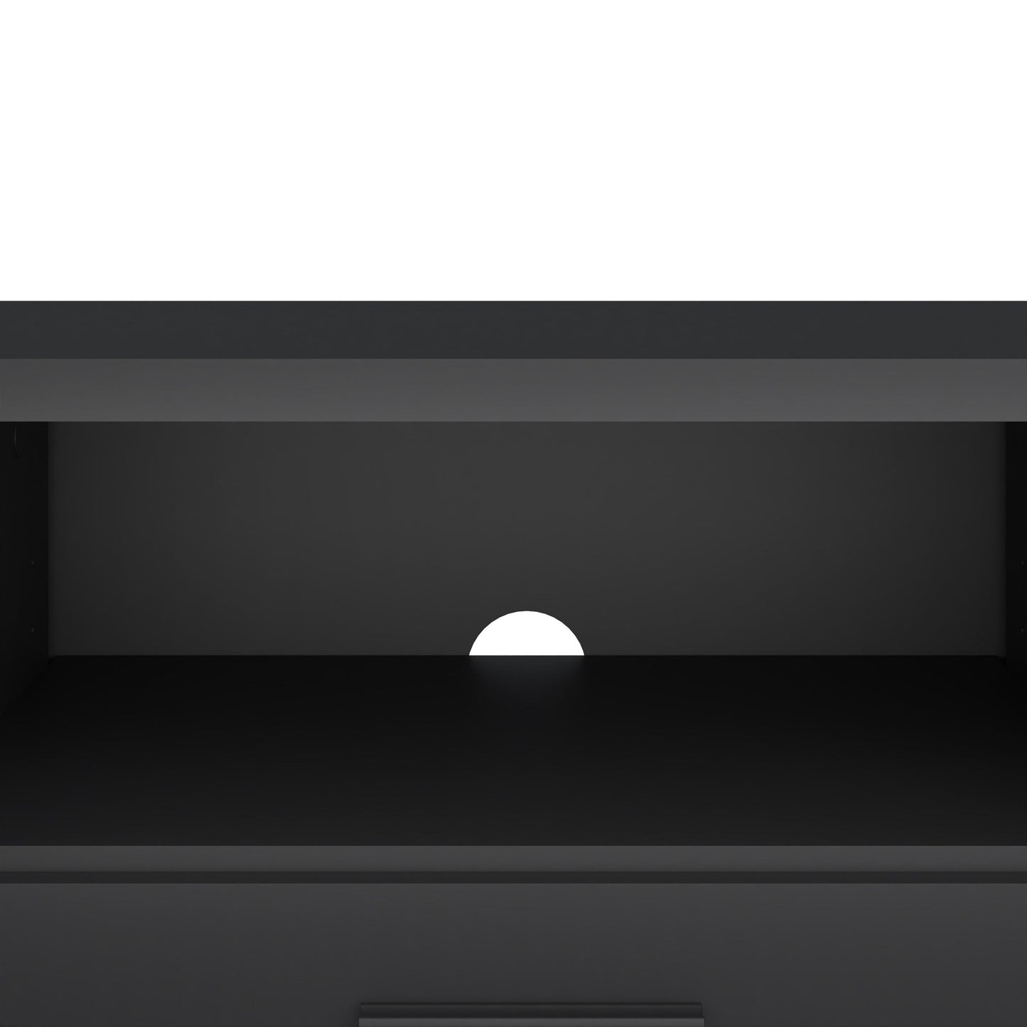 Media TV Unit with 2 Doors and 1 Drawer in Black (147cm)