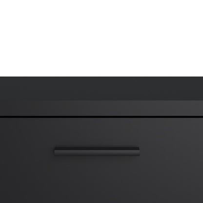 Media TV Unit with 2 Doors and 1 Drawer in Black (147cm)