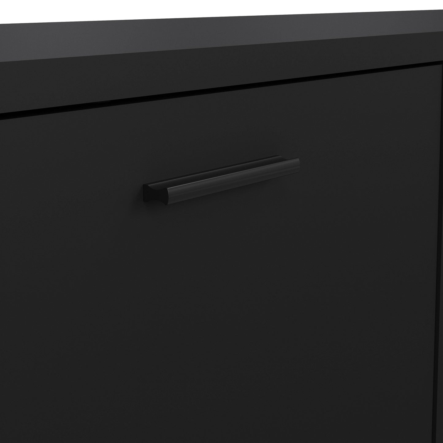 Media TV Unit with 2 Doors and 1 Drawer in Black
