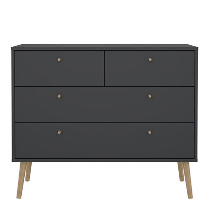 Cumbria Chest 2 + 2 Drawers Dark Grey