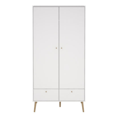 Cumbria Wardrobe with 2 Doors + 2 Drawers White