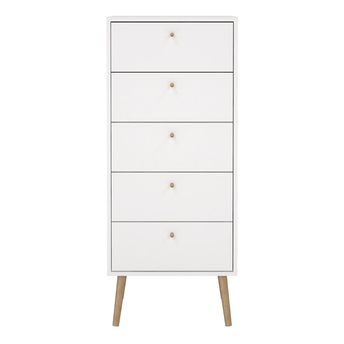 Cumbria Chest 5 Drawers White