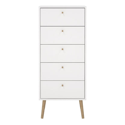Cumbria Chest 5 Drawers White