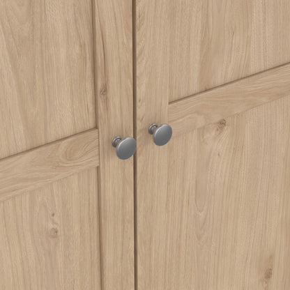 Brande Wardrobe with 3 Frame Doors in Jackson Hickory Oak