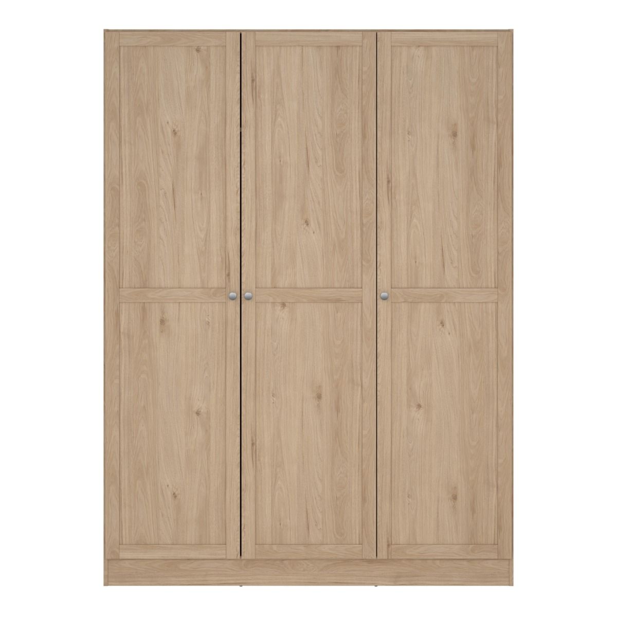 Brande Wardrobe with 3 Frame Doors in Jackson Hickory Oak
