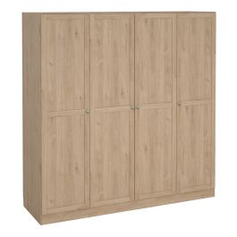 Brande Wardrobe with 4 Frame Doors in Jackson Hickory Oak