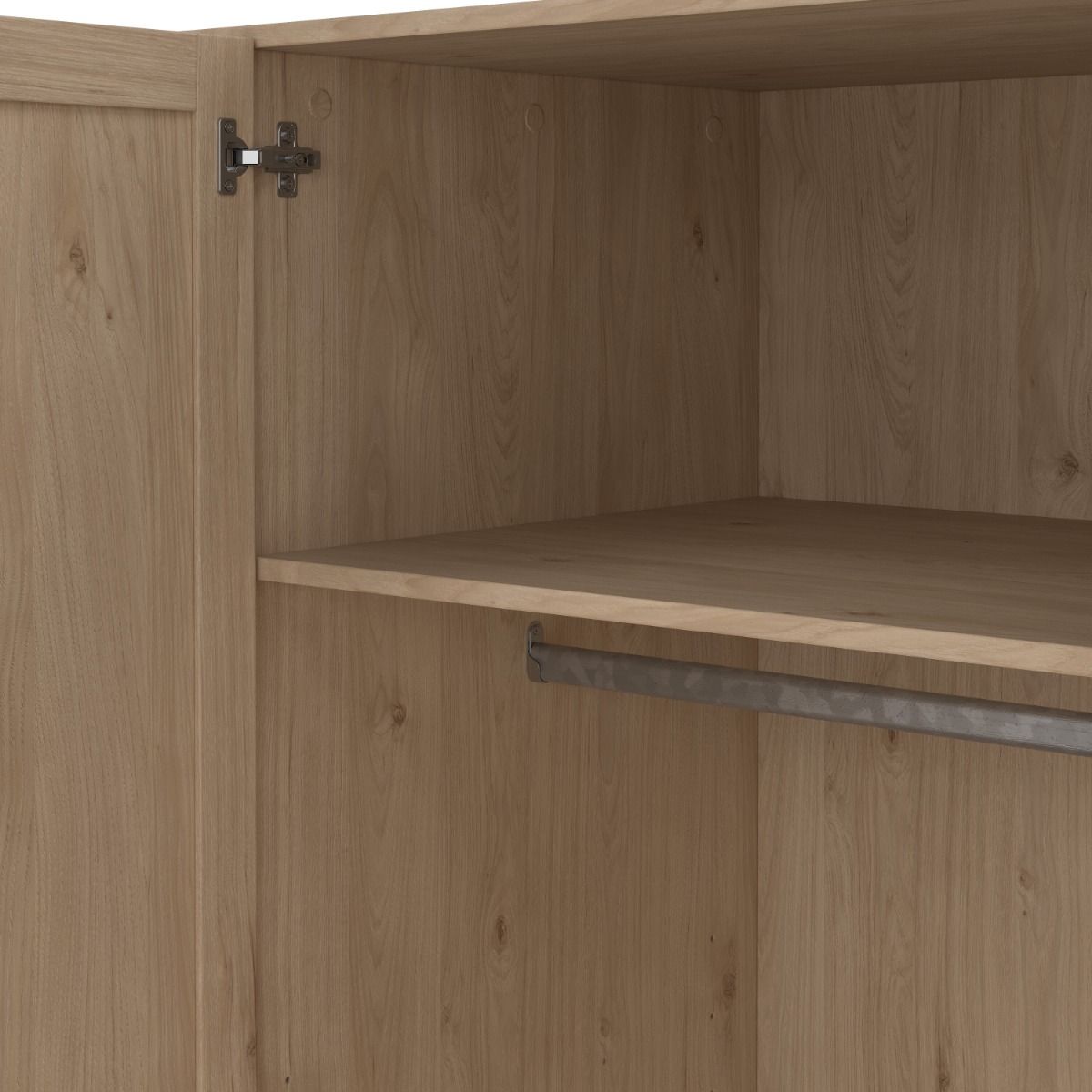 Brande Wardrobe with 4 Frame Doors in Jackson Hickory Oak