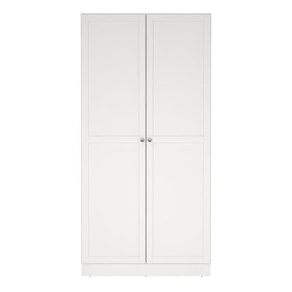 Brande Wardrobe 2 Frame Doors in White