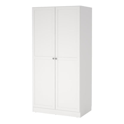 Brande Wardrobe 2 Frame Doors in White