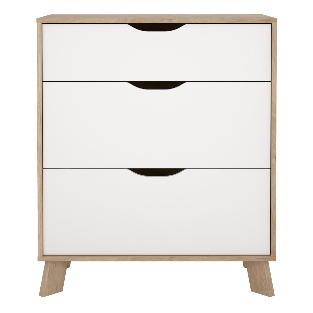 Ikast Chest 3 Drawers in Jackson Hickory and White
