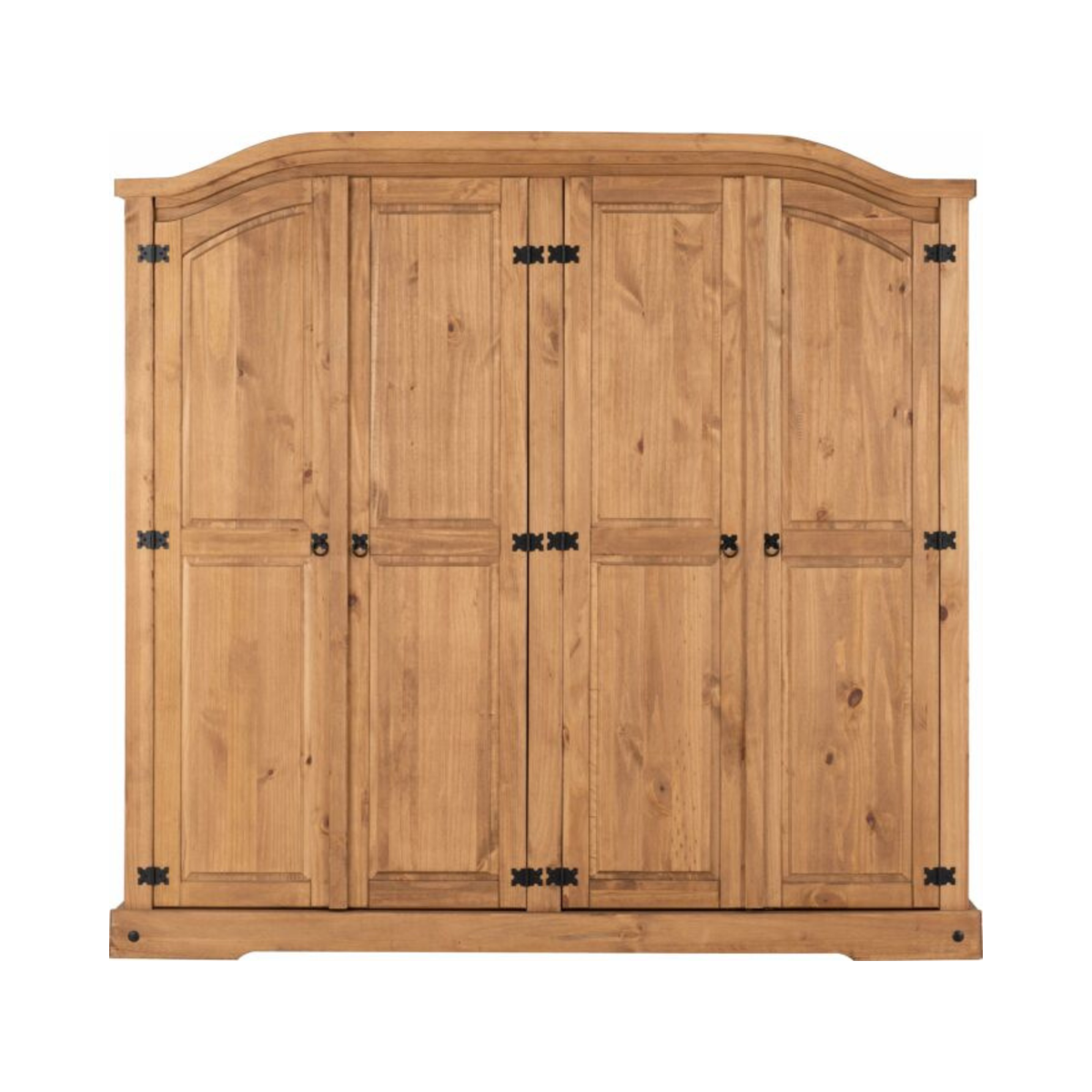 Corona 4 Door Wardrobe – Distressed Waxed Pine