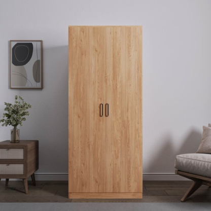 Dakota 2 Door Wardrobe – Oak Effect | Compact Hanging Storage