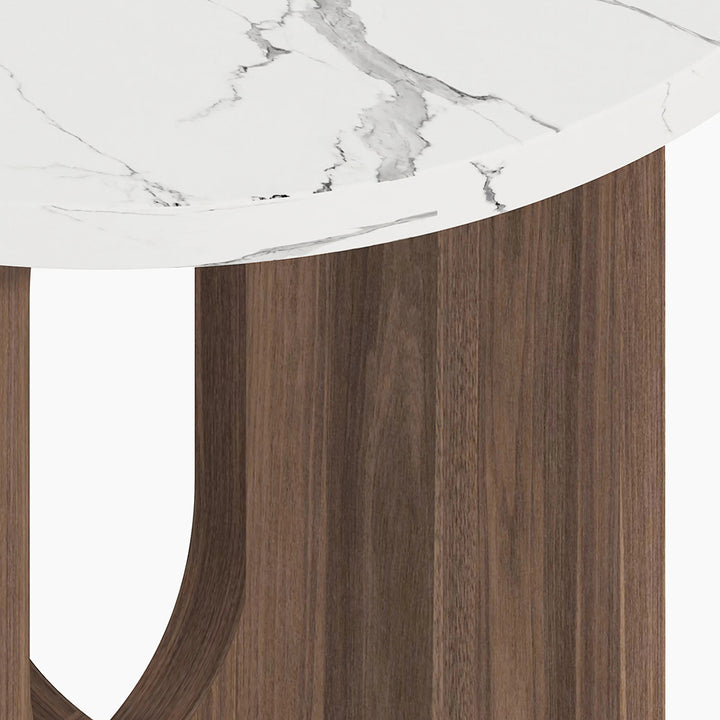 Caravaggio Round Side Table, Marble