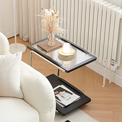 Demetrius Side Table With Trolleys, Black £419.00