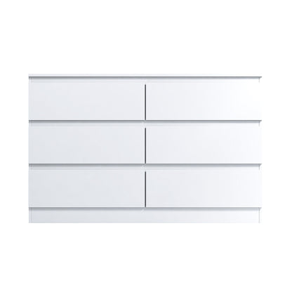 FWStyle Stora 6-Drawer Wide Chest – Matt White