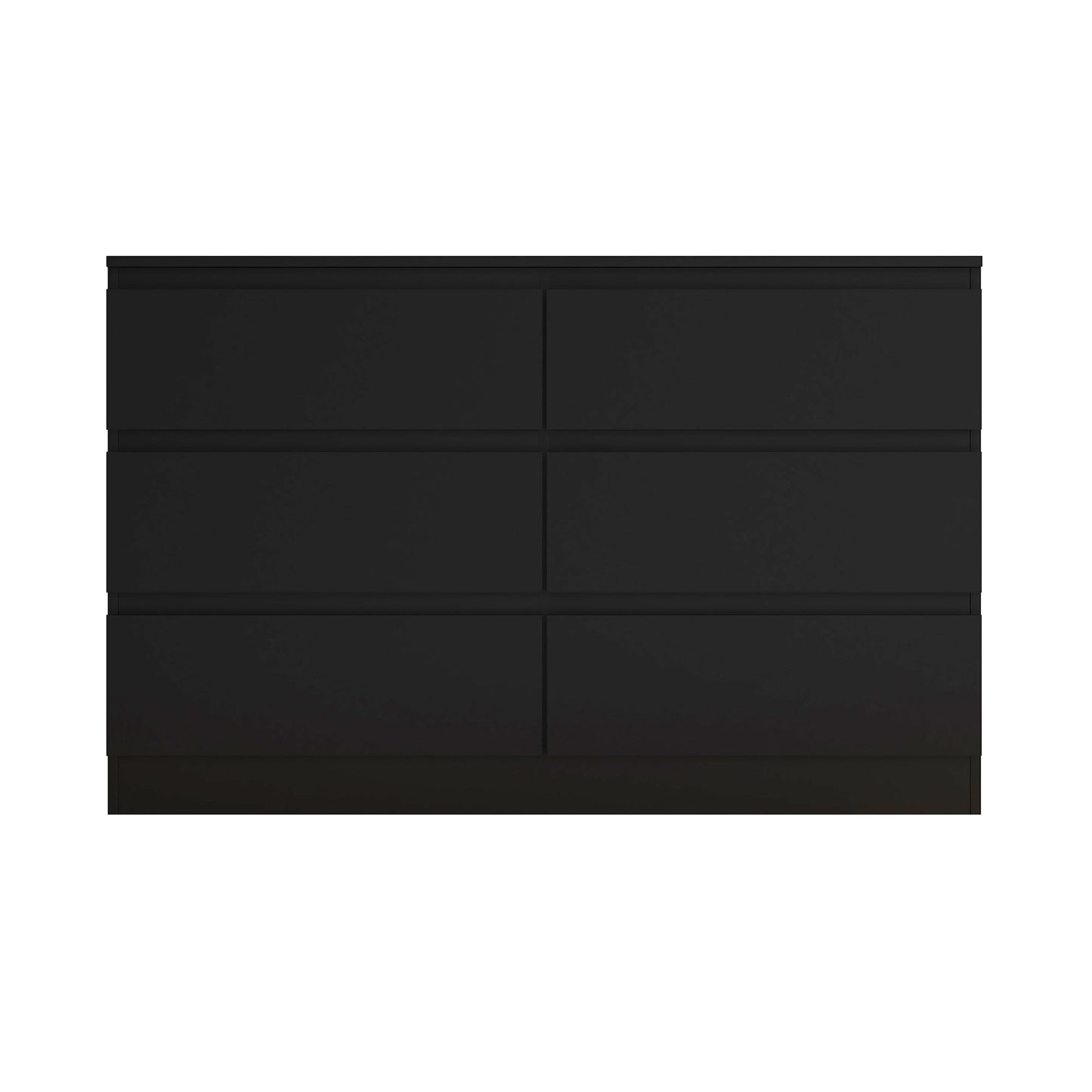 FWStyle Stora 6-Drawer Wide Chest – Matt Black